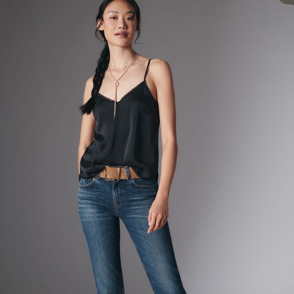 Anthropologie Lace-Trim Silk Cami - Picture 3 of 4